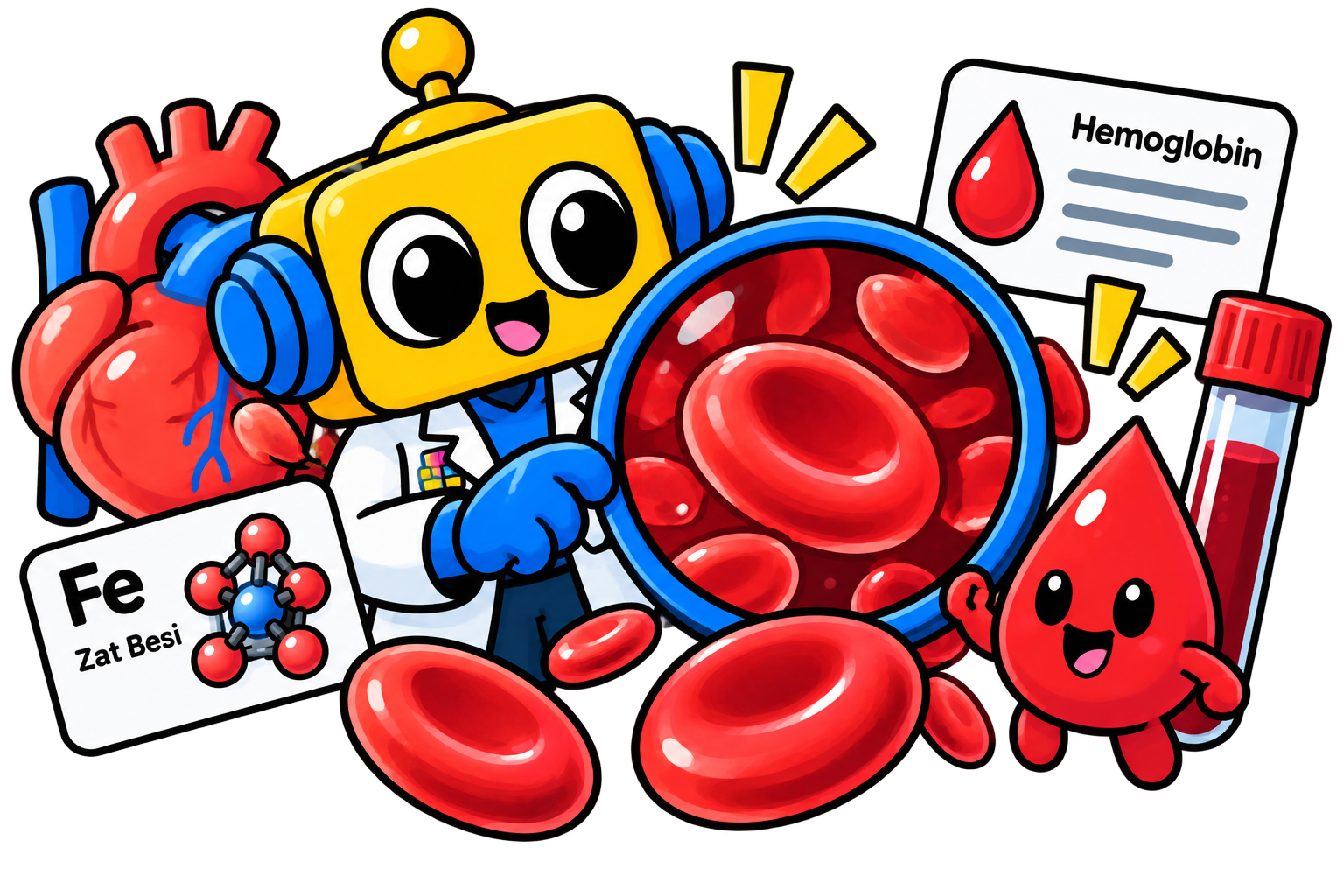 Robot memeriksa sel darah merah dan hemoglobin