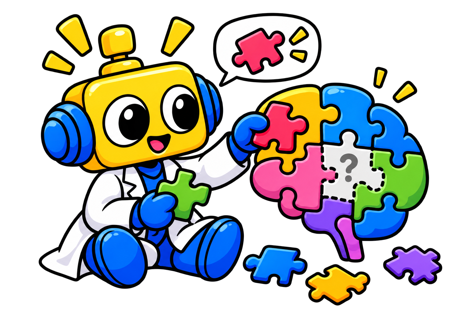 Robot menyusun potongan ingatan seperti puzzle dan menerima satu potongan dari cerita lain